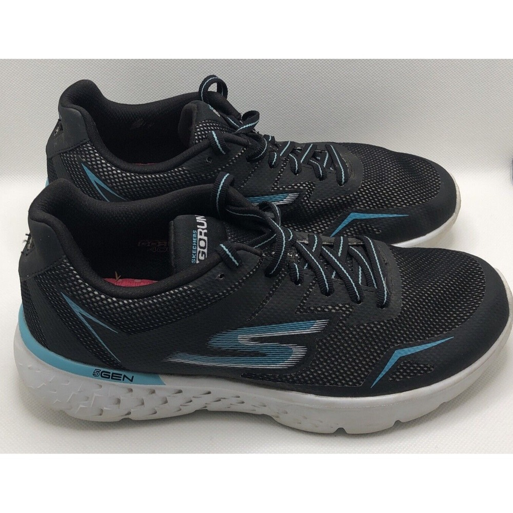 Sketchers #14808 Go Run Quickfit 5 Gen Womens Size 7 Black w/t Aqua Goga Run - Picture 2 of 6